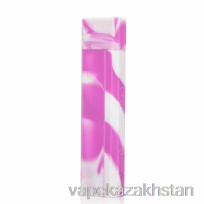 Vape Smoke White Rhino Silicone Dab Out [Quartz] Purple White (UV Glow)